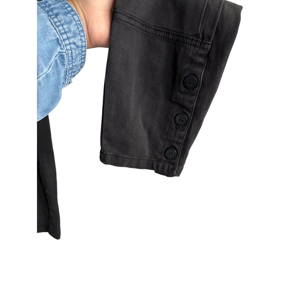 Anthropologie Cropped Pants Size 28 Black Buttoned‎ Ankle Stretch Casual Career - Picture 5 of 7